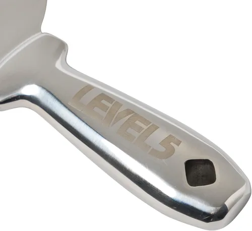 Vista 3 de LEVEL5 - Cuchillo para juntas de acero inoxidable de 3 pulgadas, hoja de masilla de grado profesional, pulido de alta calidad, borde de tierra
