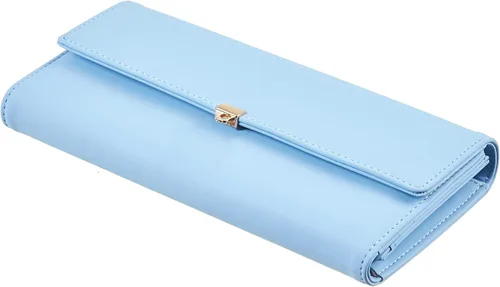 Vista 5 de Travelambo Womens Wallet PU Leather RFID Blocking Multi Card Holder Large Capacity Organizer Zipper Coin Purse