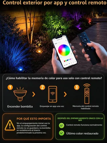 Vista 3 de Gardenreet RGBCW - Bombilla LED MR16, 12 V, bajo voltaje, regulable, halógeno, repuesto para caminos al aire libre e interiores, cambio