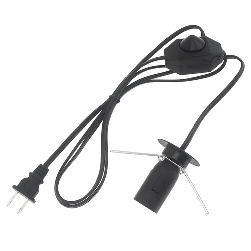 Vista 9 de RTNLTI Cable de Repuesto para Lámpara de Sal con Interruptor Regulador, Cable con Clip de 6 Pies para Lámpara de Sal del Himalaya con Portalámparas