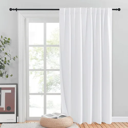 Vista 56 de NICETOWN Cortinas para Puerta Corredera, Cortina Térmica Ancha Oscurecedora para Puerta de Patio, Persiana Vertical, Cortinas para Puerta de Vidrio