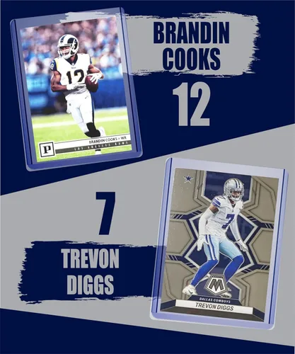 Vista 3 de Tarjetas de los Dallas Cowboys: Dak Prescott, CeeDee Lamb, George Pickens, Trevon Diggs, Troy Aikman, Emmitt Smith, Jake Ferguson, Javonte Williams