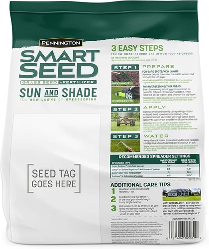 Vista 2 de Pennington Smart Seed Sol y Sombra Mezcla de Semillas de Césped Festuca Alta para Céspedes del Sur 3 lb