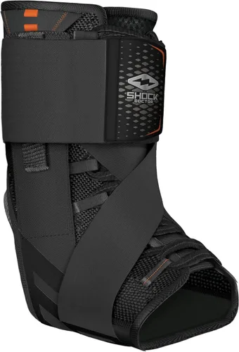 Shock Doctor Tobillera Ultra Envolvente con Cordones para Adultos, Soporte Máximo, Compresión Ajustable