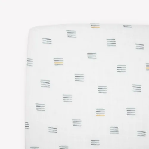 Vista 7 de Little Unicorn Sábana de cuna prémium Tela de muselina transpirable y súper suave (Adobe Checker)