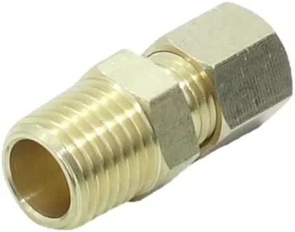 Vista 4 de 3 piezas de conexión de compresión de latón 1/2" OD del tubo x 1/2" OD conector de unión