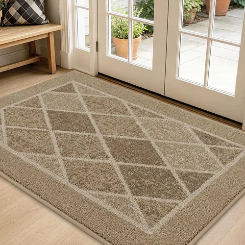 Vista 28 de BEQHAUSE - Tapete para puerta de 20 x 32 pulgadas, antideslizante, color beige