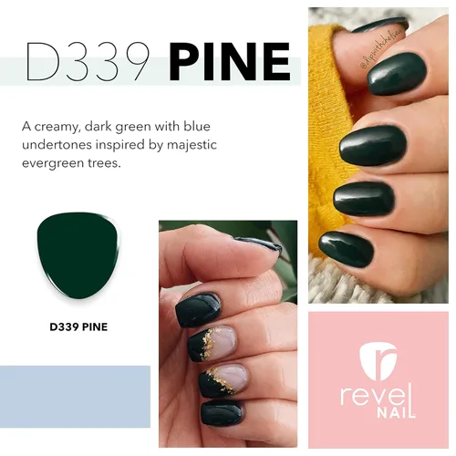 Vista 43 de Revel Nail Polvo de inmersión, esmalte de uñas en polvo rosa y francés, resistente a las astillas, con vitamina E y calcio, manicura de bricolaje