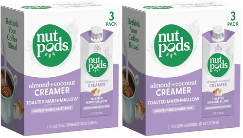 Vista 9 de nutpods - Crema de café de malvavisco tostado, sin azúcar, sin azúcar, hecha de almendras y coco, crema para dieta ceto, Whole30, sin gluten, sin