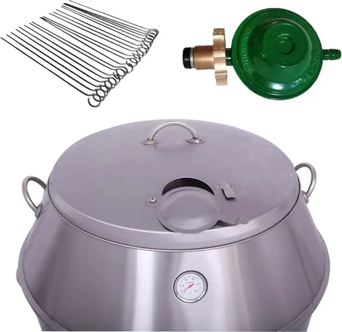 Vista 7 de TECHTONGDA Chicken Duck Roaster LP - Horno de pato asado a gas, parrilla de acero inoxidable con dispositivo de protección contra llama