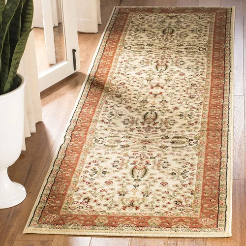 Safavieh Lyndhurst Collection, LNH214A, tapete oriental tradicional en rojo y negro, Polipropileno