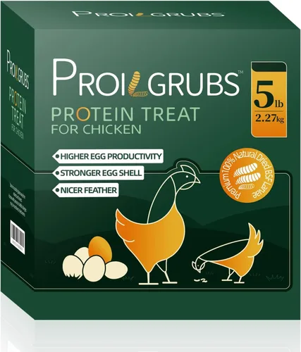 Vista 9 de PROILGRUBS Golosinas de proteína de 11 libras para pollos, todo natural, secado negro, larvas de mosca, gusanos secos para pollos, gallinas, pájaros