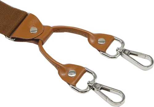 Vista 5 de Doloise Tirantes anchos ajustables y elásticos para hombre en forma de Y con ganchos muy fuertes, resistentes, Unitalla