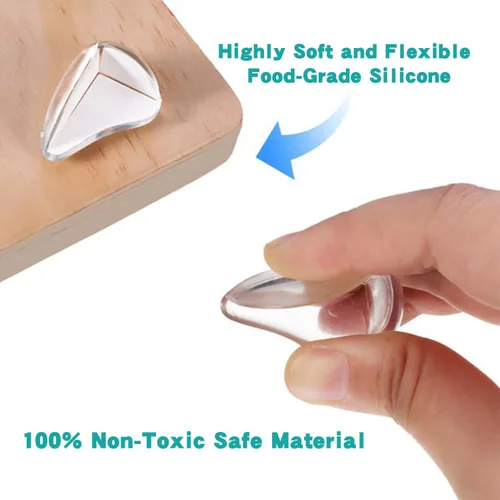 Vista 3 de Paquete de 12 protectores de esquina para bebé, protectores de esquina transparentes, protector de esquina de muebles y parachoques de seguridad