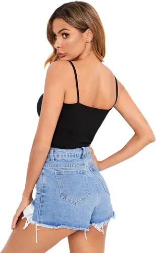 Vista 2 de Verdusa Camiseta sin mangas Y2K con cuello redondo y diamantes de imitación para mujer