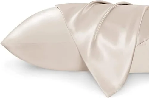 Vista 17 de Ciana Funda de almohada de satén para cabello y piel Queen - Juego de 2 fundas de almohada de seda satinada lujosas y sedosas con cierre de sobre