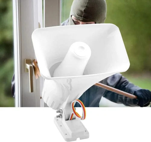 Vista 5 de lyrlody 150 DB DC 12V Dual Alarm Siren, Loud High with ABS Fireproof Housing for Home Security Burglar Alarm System