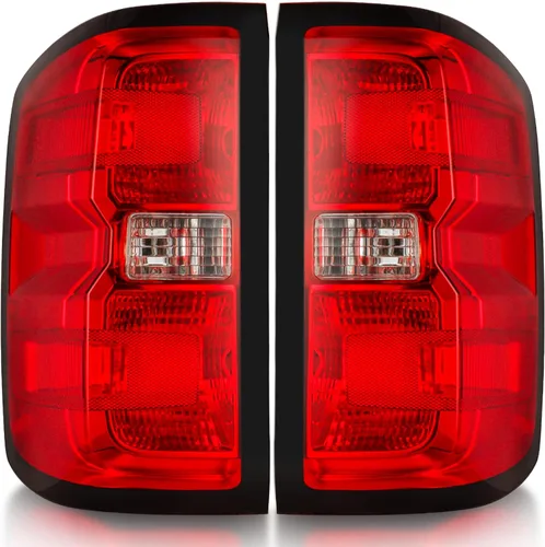 Conjunto de luz trasera compatible con Chevy Silverado 1500 2500HD 3500HD 3500HD 2014-2019 con arnés de cableado, luces traseras de camioneta estilo