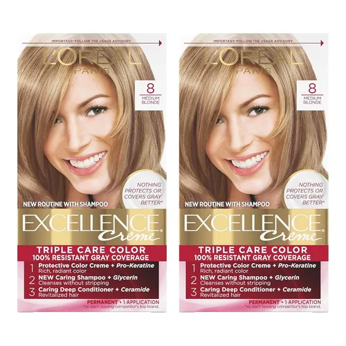 Vista 61 de L'Oreal Paris Excellence Crème Tinte Permanente para el Cabello, Color de Cabello de Triple Cuidado con Complejo Pro-Keratina para una Cobertura