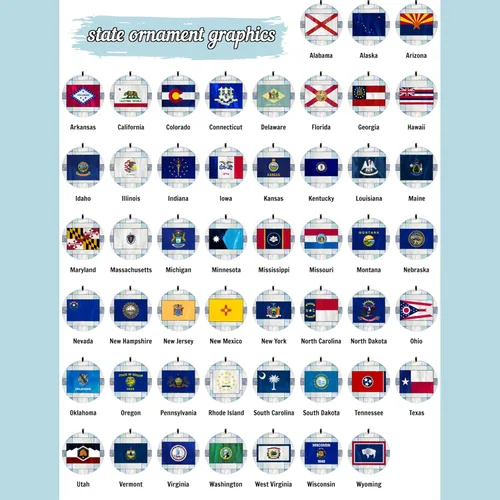 Vista 5 de New Hampshire Christmas Ornament - Faux Stained Glass Design Effect Featuring State Flag - 2026 Hanging Acrylic Disc Decoration for Tree - Unique