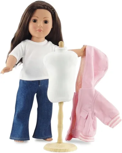 Vista 4 de Emily Rose Forma de maniquí de muñeca de 18 pulgadas, relleno 100% de algodón para coser y exhibir, compatible con ropa para muñecas American Girl