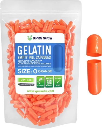 Vista 28 de XPRS Nutra Size 0 Empty Capsules - 100 Count Empty Gelatin Capsules - Pills DIY Capsule Filling - Pure Bovine Pill Gel Caps for Do-It-Yourself