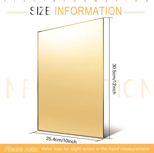 Vista 2 de Yalikop 3 piezas de hoja de espejo acrílico, hoja acrílica, corte láser, espejos de plástico acrílico inastillables para el hogar, diseño