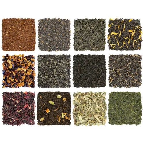 Solstice Loose Leaf Tea Ultimate Sampler Feat. 12 té; té verde Sencha y pólvora, té negro Masala Chai, té de hierbas Rooibos y más! Aproximadamente
