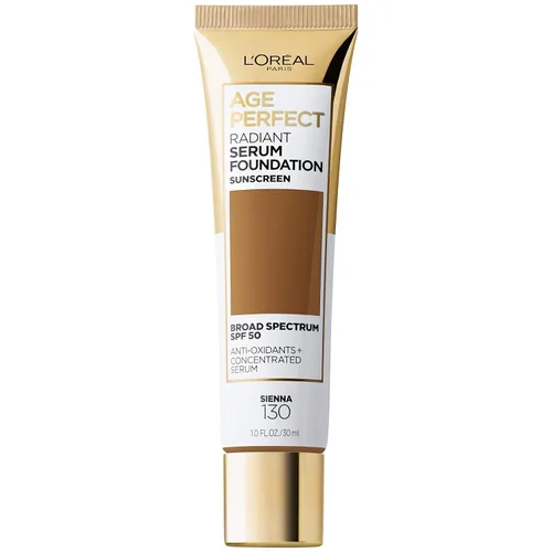 Vista 24 de L'Oreal Paris Age Perfect - Base de suero radiante con SPF 50, almendra, 1 onza