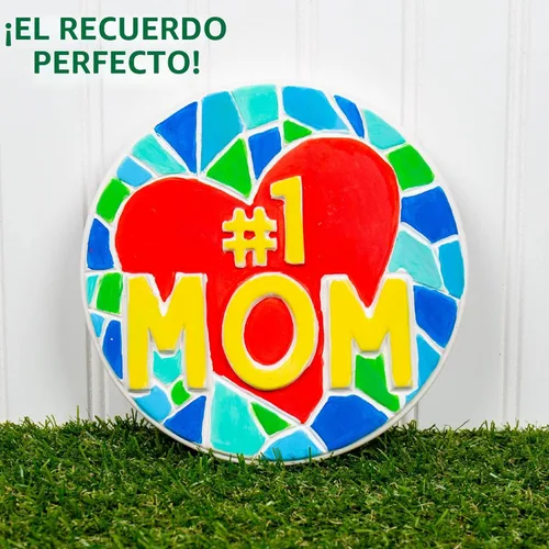 Vista 4 de Creative Roots Pinta tu propia piedra #1 para mamá, kits de manualidades para niños, cerámica para pintar, a partir de 6 años