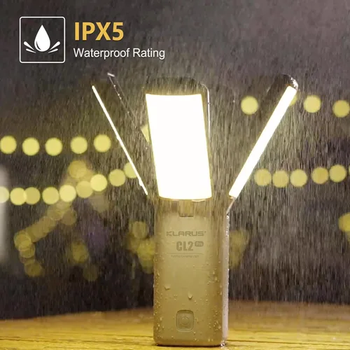 Vista 7 de KLARUS CL2 Rechargeable Camping Lantern, 750LM 7 Light Modes Waterproof Foldable Tent Light with Power Supply for Emergency, Camping, Beach, Travel