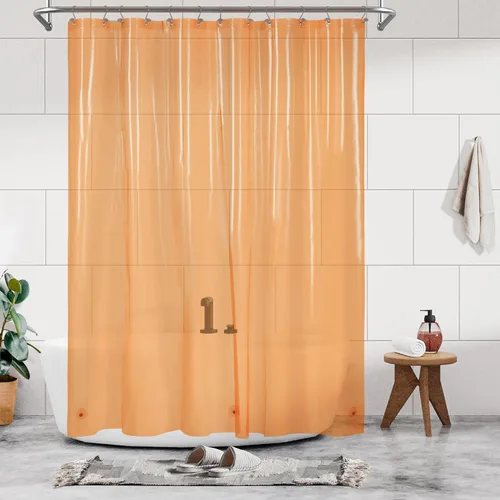 Vista 35 de Barossa Design - Forro de cortina de ducha blanco, PEVA de gama alta, libre de bisfenol A y de cloruro de polivinilo, sin olor químico, cortina