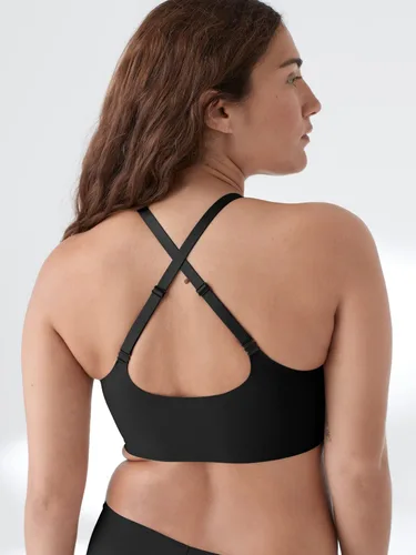 Vista 3 de True & Co - Brasier con tirantes convertibles y diseño triangular True Body para mujer