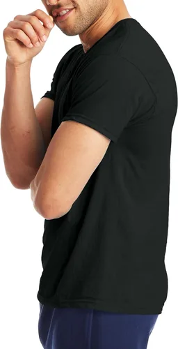 Vista 4 de Hanes Paquete de camisetas X-Temp Performance para hombre, mezcla de algodón que absorben la humedad, paquete de 2