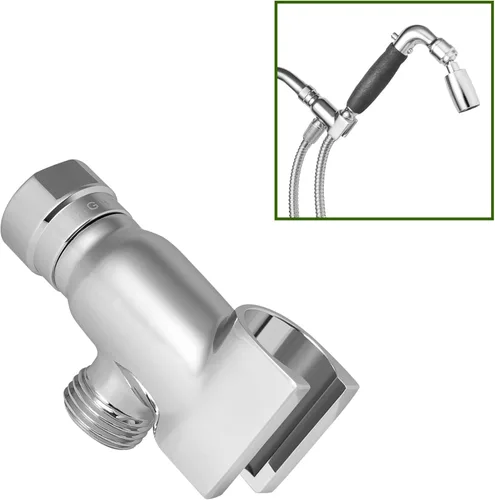 Vista 8 de High Sierra® - Soporte para cabezal de ducha de mano de metal sólido - Acabado dorado cepillado