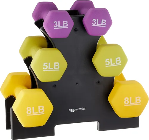 Vista 9 de Yaxa Basics - Mancuerna de entrenamiento de fácil agarre, con revestimiento de neopreno, disponibles en varios juegos y pesos