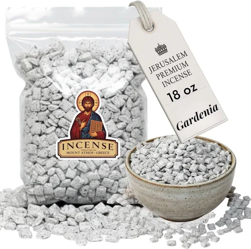 Vista 31 de Holy Land Market Jerusalem Incienso – para iglesia o uso personal, calidad premium del Monte Athos (negro, 1 oz)