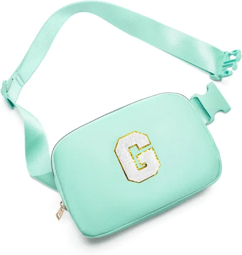 Vista 29 de Gitus Regalos de cumpleaños para niñas de 8, 9, 10, 11, 12, 13 años, cangurera personalizada, bolsa cruzada con letra inicial, bolsa para cinturón