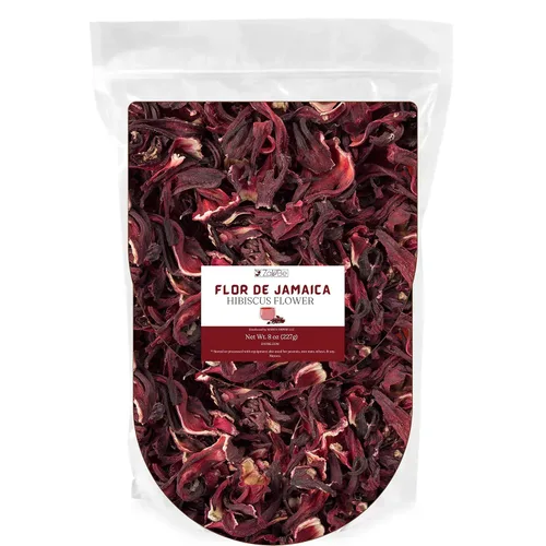 Vista 11 de ZAVBE Té de Hibisco 4oz Flor de Hibisco Seca Perfecta para Té de Hibisco en Hojas Sueltas, Flor de Jamaica, Cortada y Tamizada Envasada en Bolsa