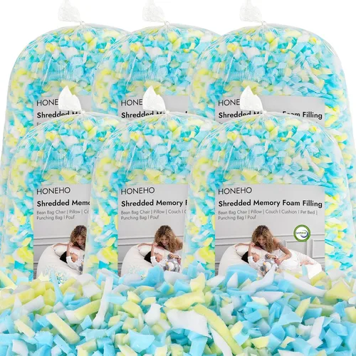 Vista 29 de Relleno de Espuma Viscoelástica Triturada de 5 Libras para Puf, Partículas de Gel Añadidas Cómodo y Suave, Muy Adecuado para Rellenar Pufs