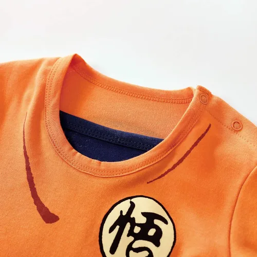 Vista 3 de daimenmeng Baby Romper Jumpsuits Cosplay Newborn Cotton Bodysuit One Piece Clothes for Boy Long Sleeve Orange&Navy 3-6 Months66