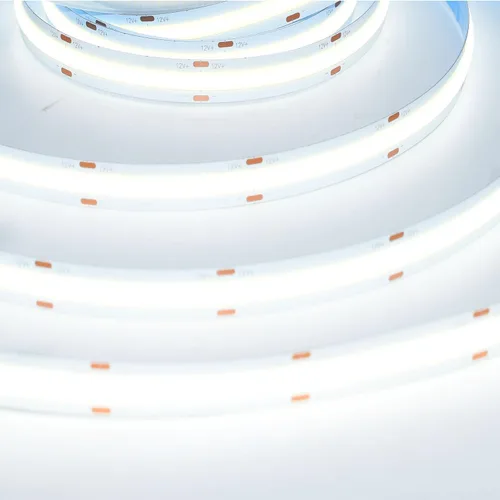 Vista 5 de COB - Tira de luces LED, 12 V CC, 16.4 pies, superbrillante, regulable, 32000 lm, cinta LED no impermeable, 320 LEDs/m, iluminación más uniforme que