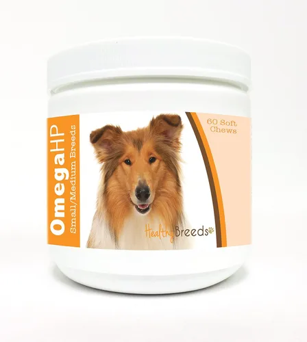 Vista 260 de Healthy Breeds Siberian Husky Omega HP - Masticables suaves para piel y pelaje, 90