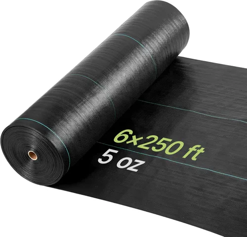 Vista 13 de VEVOR Tela de barrera de malezas resistente, 1.3x100FT 3.2oz Tela de paisaje, Tejidos bloqueadores de malas hierbas, Telas de jardín Barrera