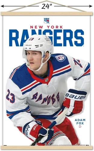 Vista 3 de Trends International NHL New York Rangers - Póster de pared de la serie 23 de Adam Fox con marco magnético