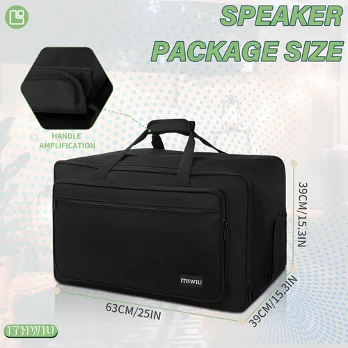 Vista 5 de Bolsa de transporte para altavoz ALTO TS412 2500W 12 pulgadas con esponja gruesa bolsa de altavoz resistente, color negro