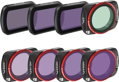 Freewell Paquete de 8 filtros QuickSwap ND/PL, ND, CPL compatibles con Pocket 4/3/Xtra Muse: mejora tus tomas con una fácil instalación magnética,