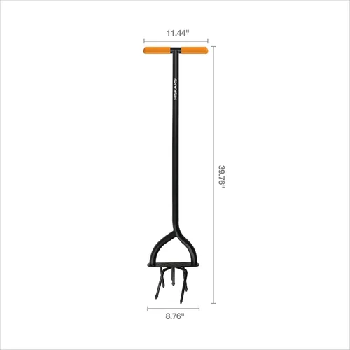 Vista 6 de Fiskars Labrador de acero de 40", Labrador de mano de mango largo para jardinería, herramienta de jardín