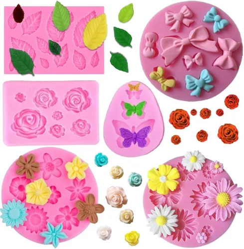 Vista 8 de Mini lazos de silicona para fondant, dulces de azúcar, pastel, arco, manualidades, decoración de pasteles