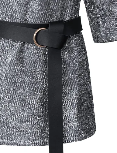 Vista 8 de Conjunto de túnica renacentista de imitación de cadena, camisa tipo túnica de coif medieval de caballero y cruzado